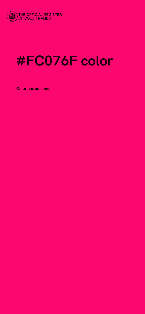 #FC076F color image