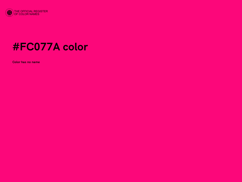 #FC077A color image
