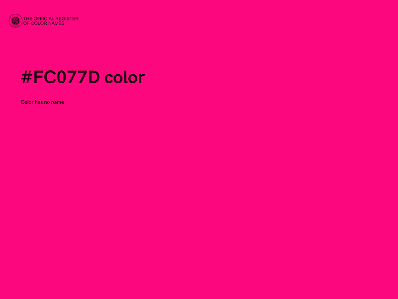 #FC077D color image