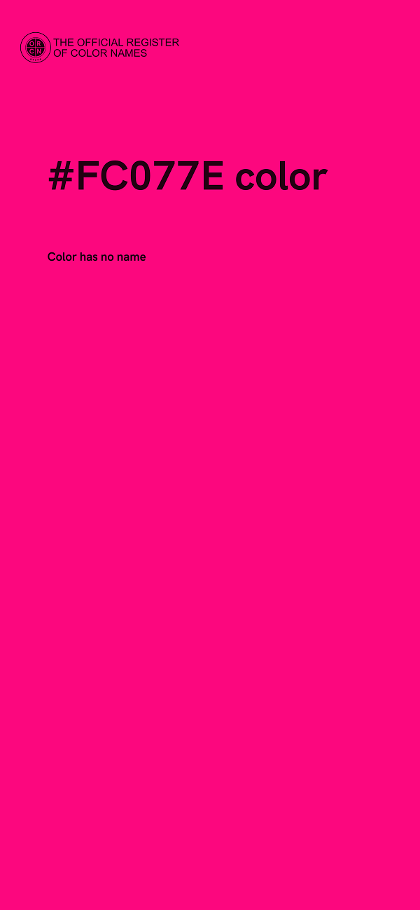 #FC077E color image