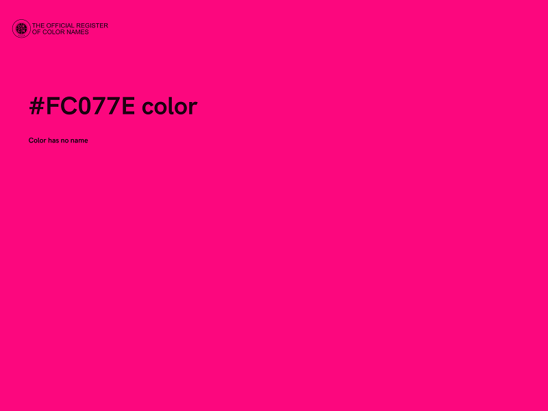 #FC077E color image