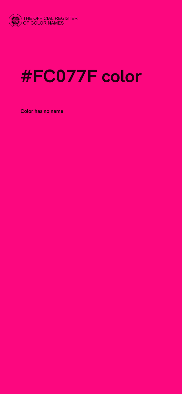 #FC077F color image