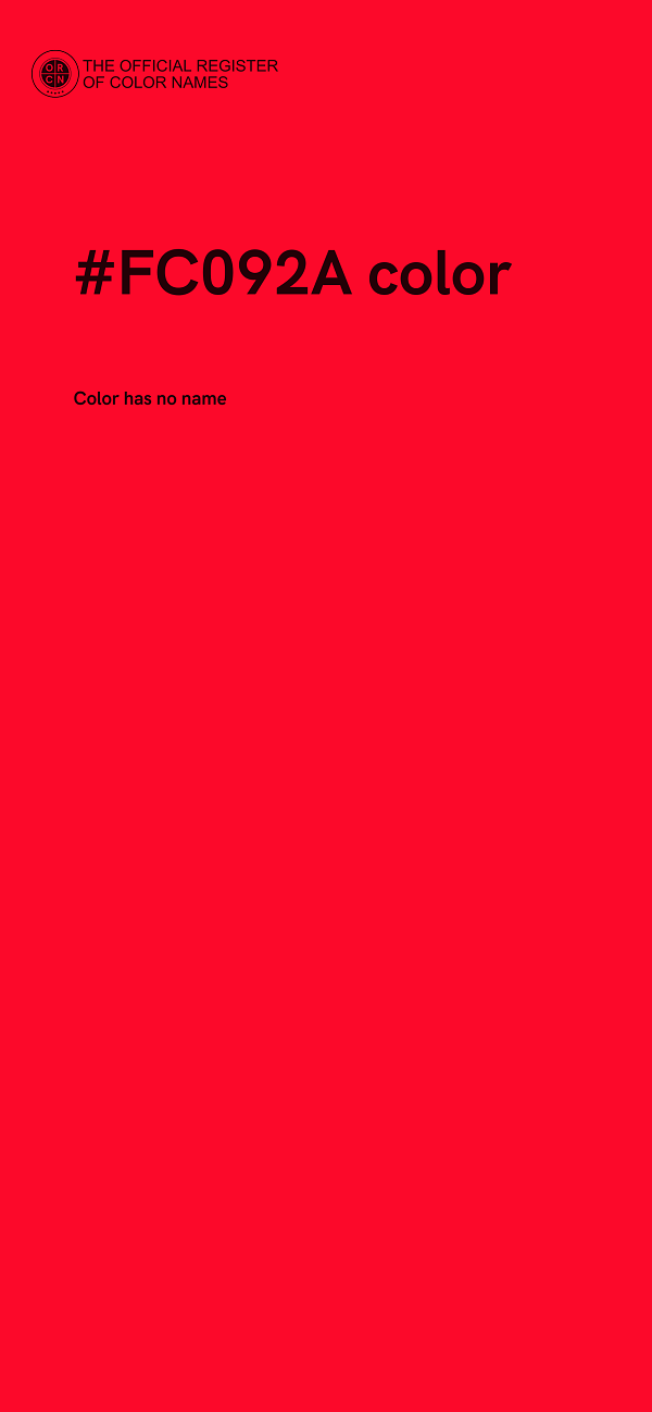 #FC092A color image