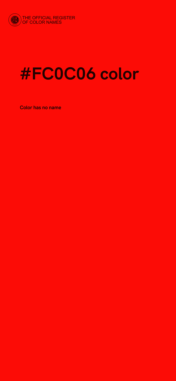 #FC0C06 color image