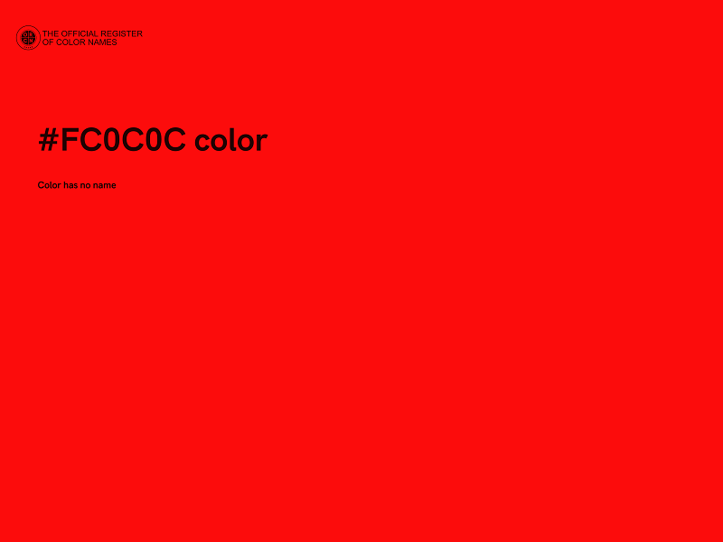 #FC0C0C color image