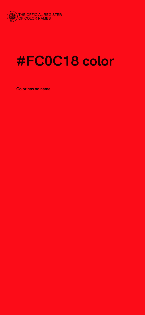 #FC0C18 color image