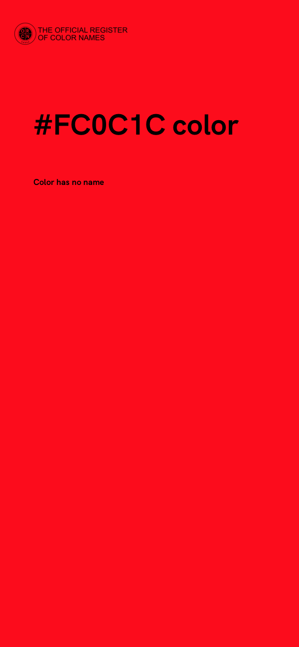 #FC0C1C color image