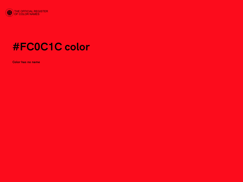 #FC0C1C color image