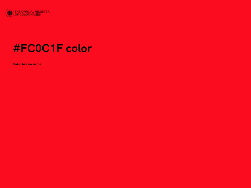 #FC0C1F color image