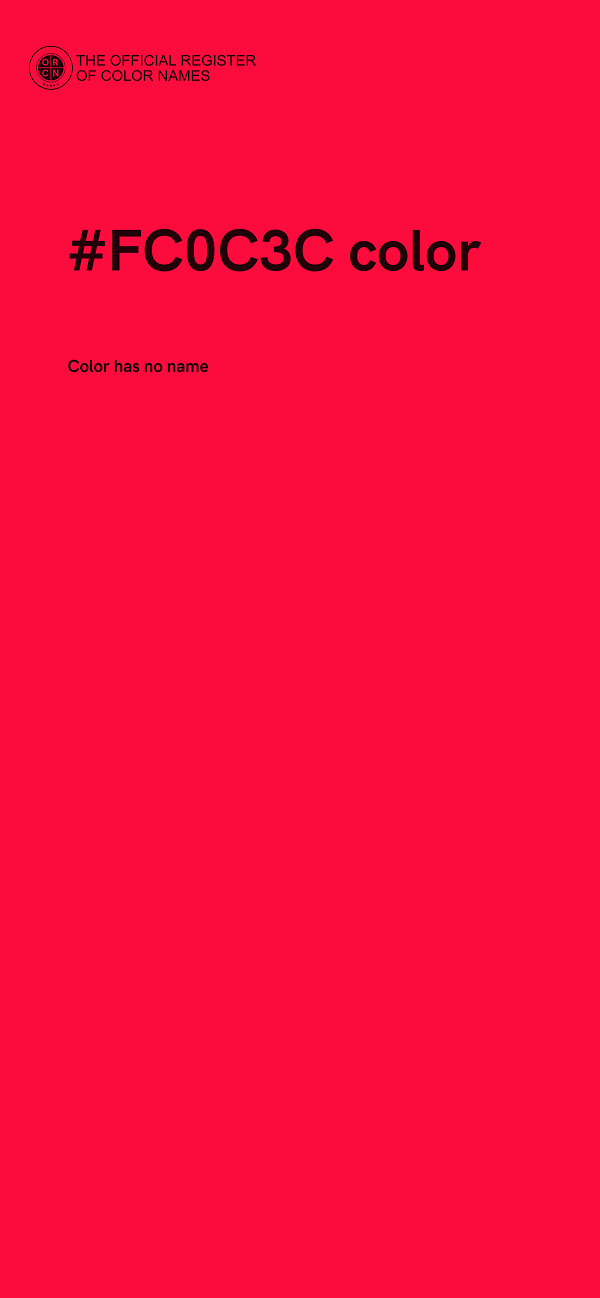 #FC0C3C color image