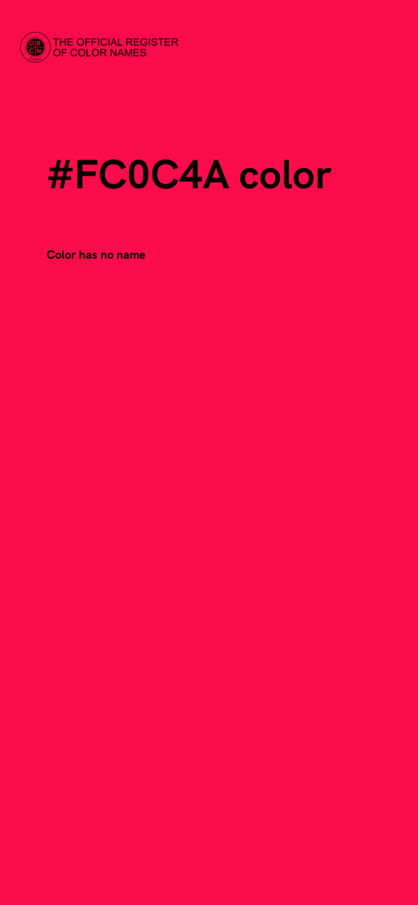 #FC0C4A color image