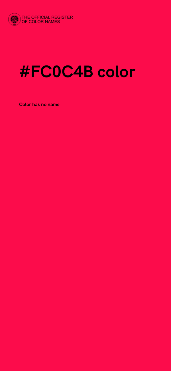 #FC0C4B color image