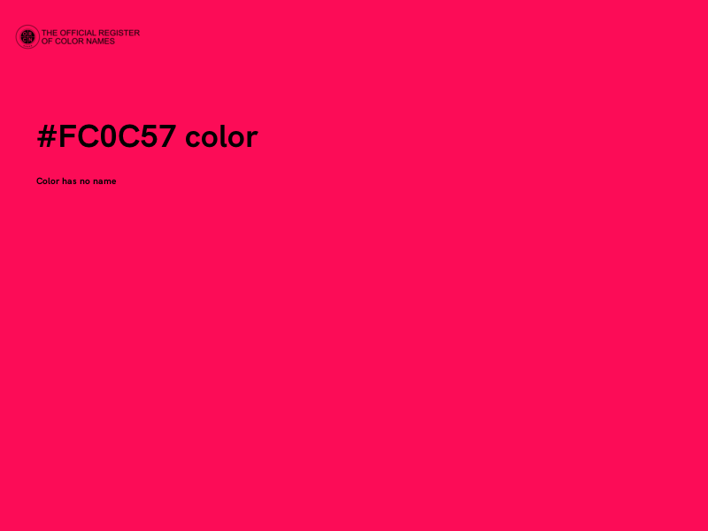 #FC0C57 color image