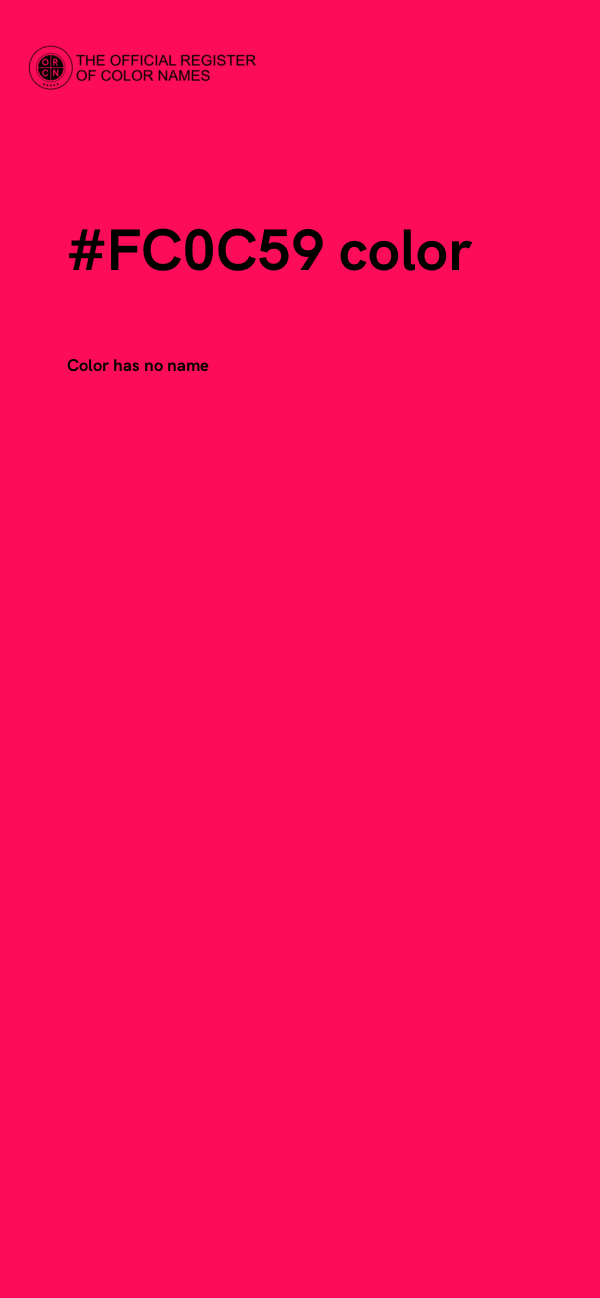 #FC0C59 color image