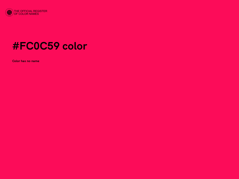#FC0C59 color image