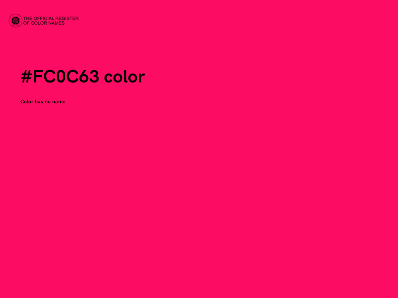 #FC0C63 color image