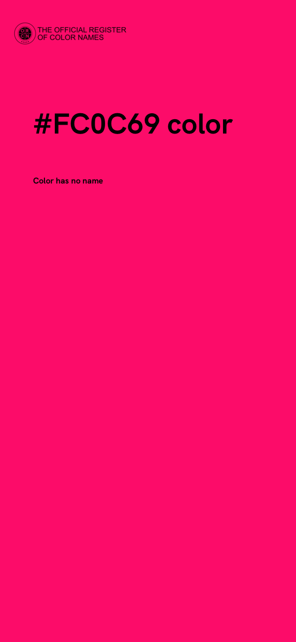 #FC0C69 color image