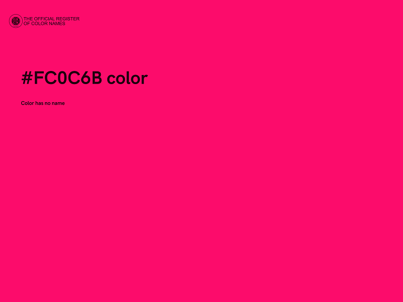 #FC0C6B color image