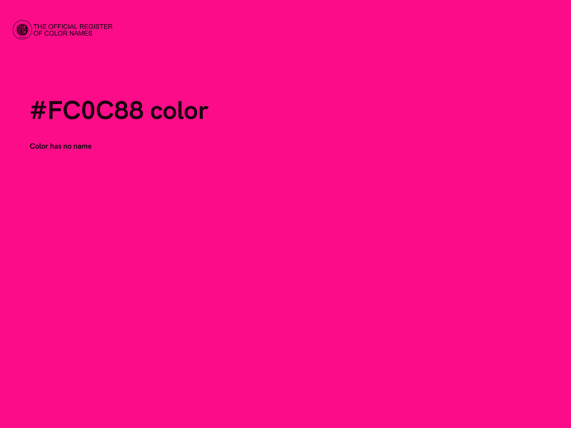 #FC0C88 color image