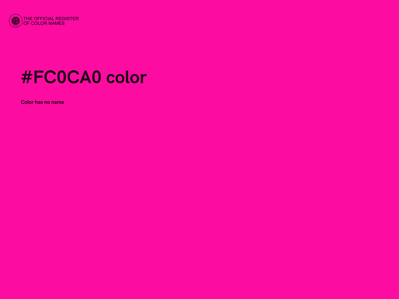 #FC0CA0 color image