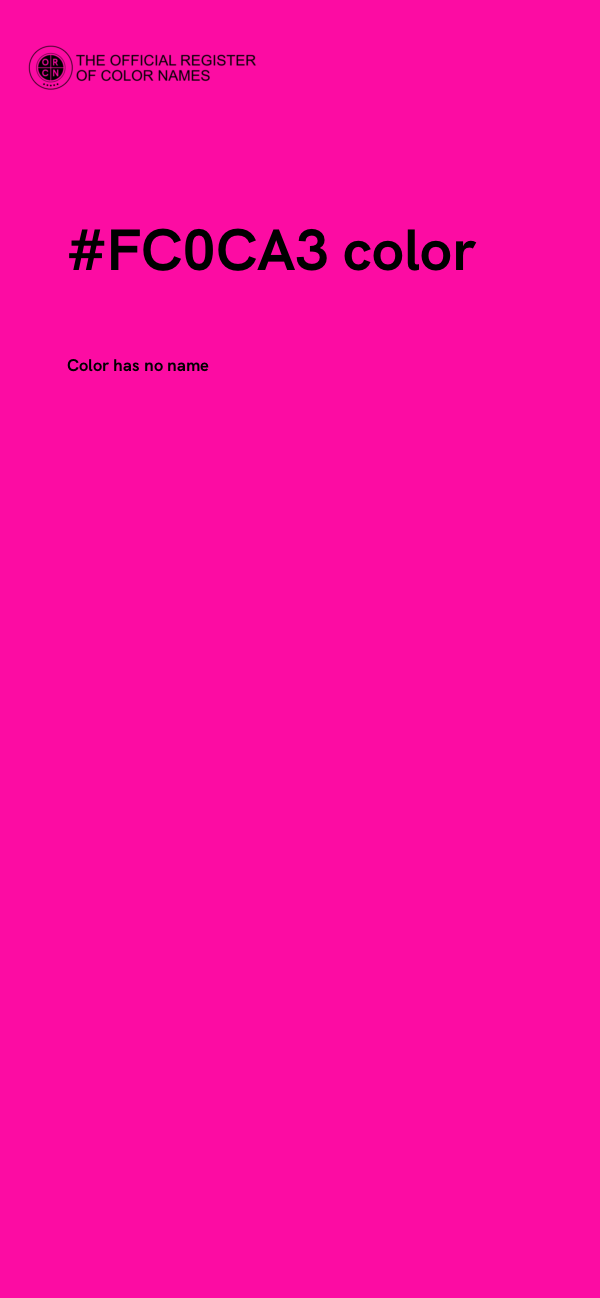 #FC0CA3 color image