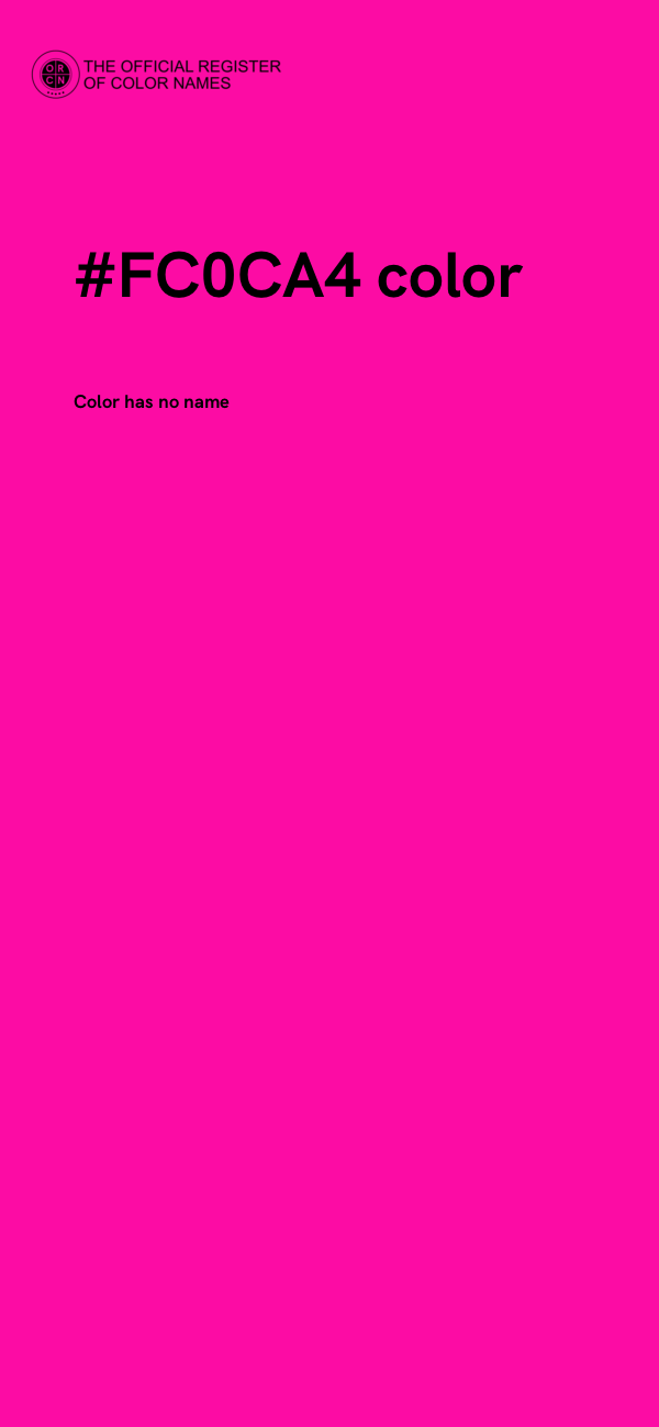 #FC0CA4 color image