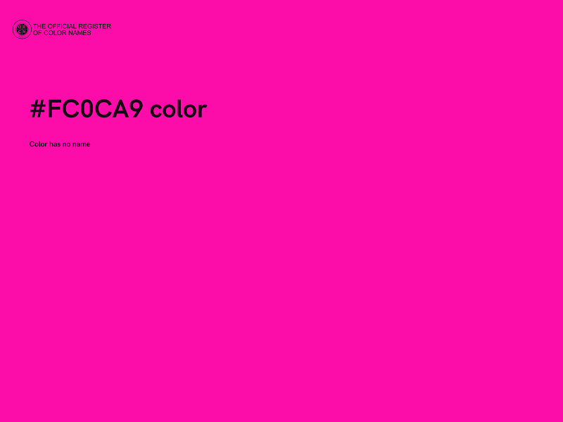 #FC0CA9 color image