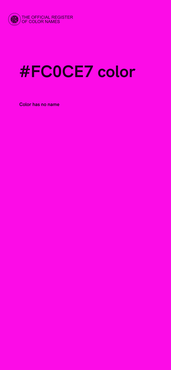 #FC0CE7 color image
