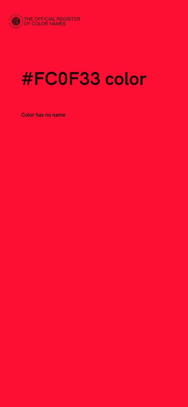 #FC0F33 color image