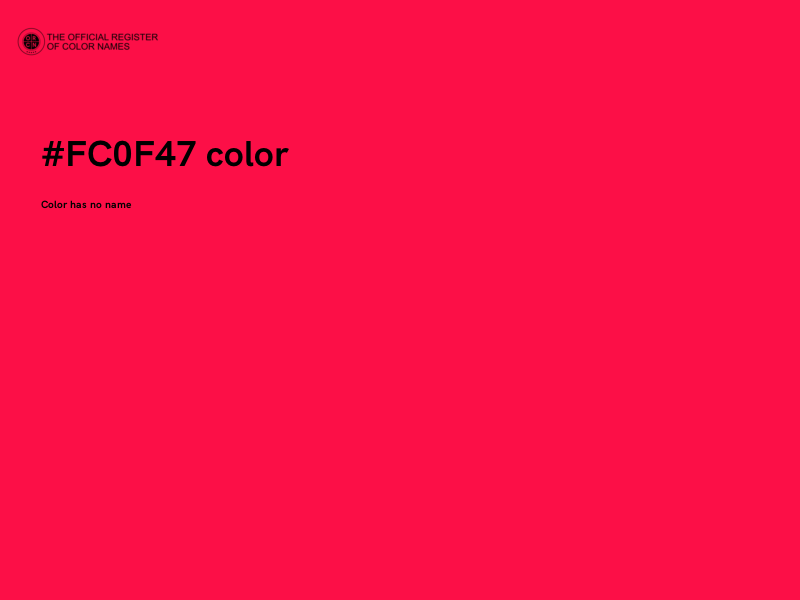 #FC0F47 color image