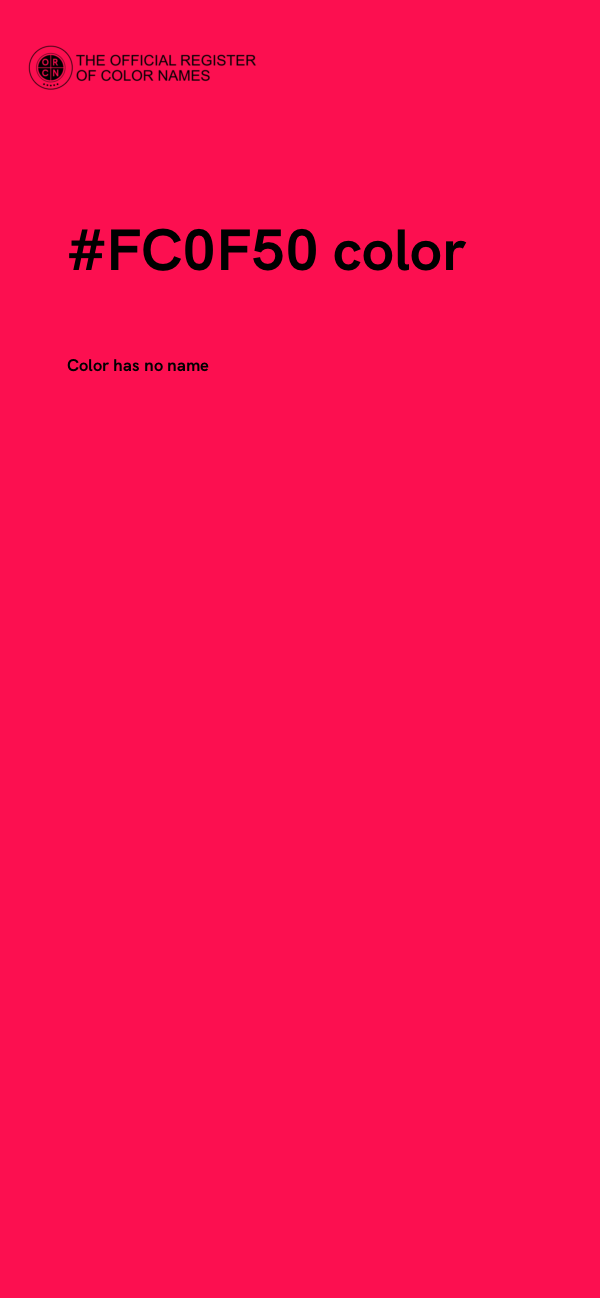 #FC0F50 color image