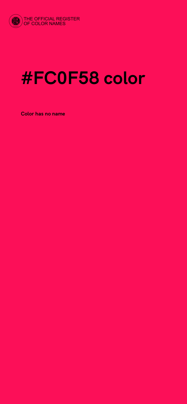 #FC0F58 color image