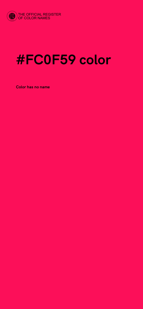 #FC0F59 color image