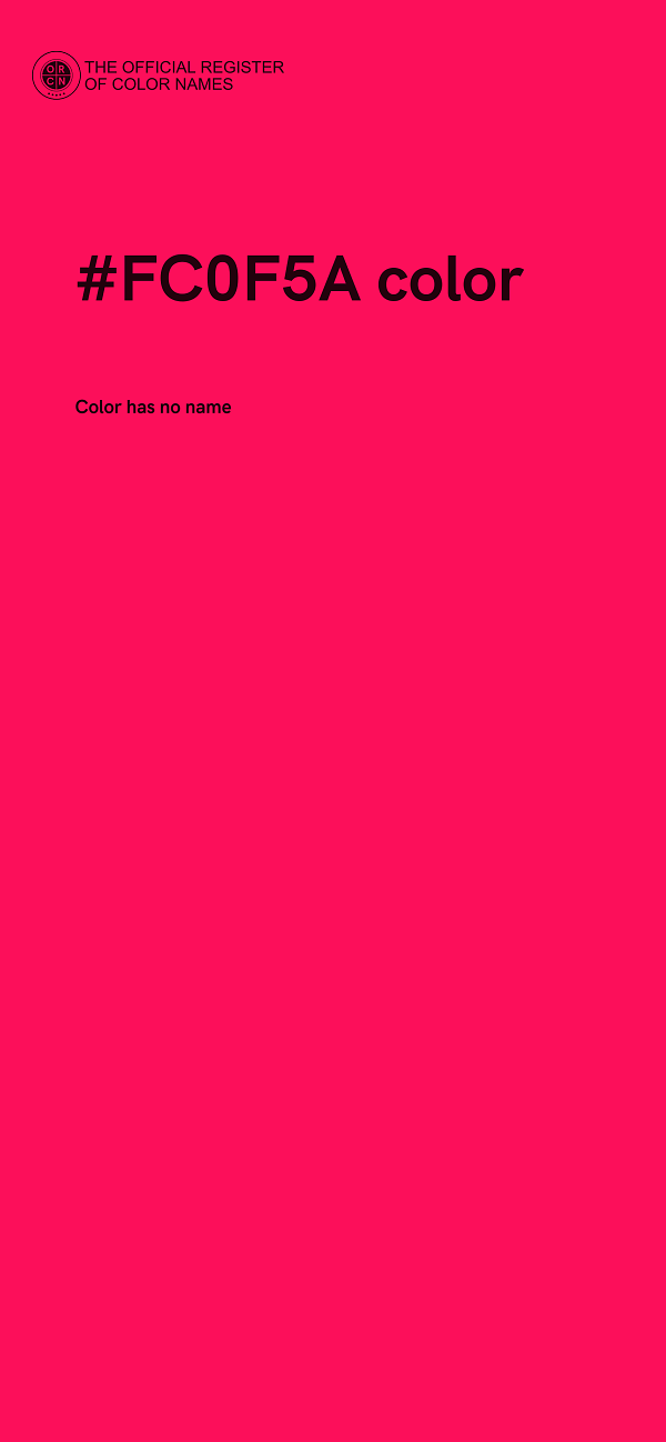 #FC0F5A color image
