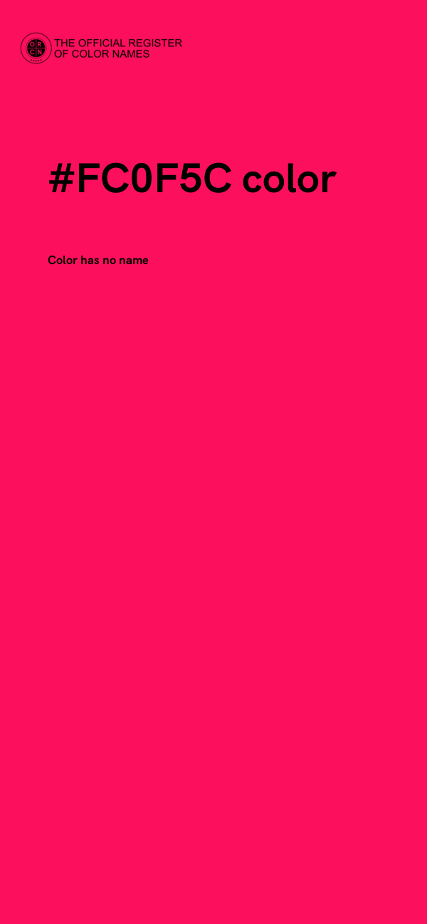 #FC0F5C color image