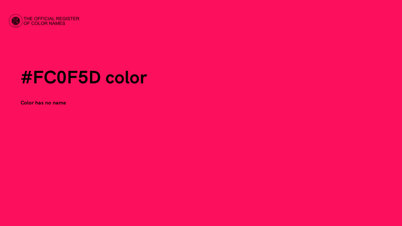#FC0F5D color image