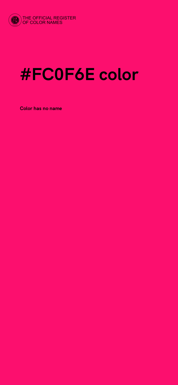 #FC0F6E color image