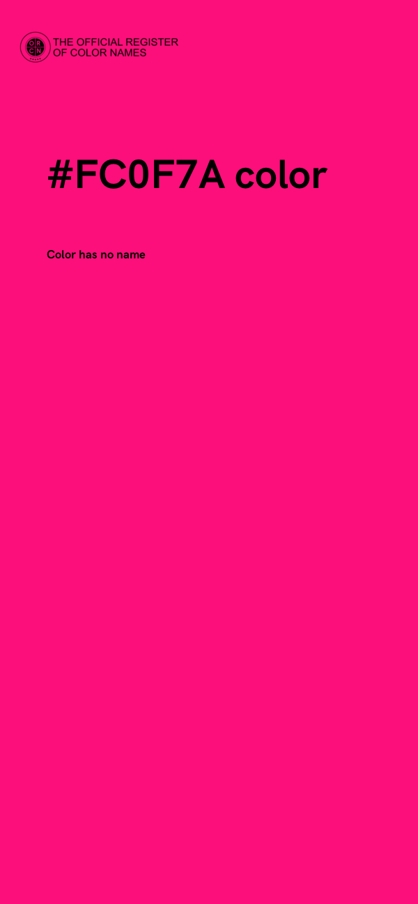 #FC0F7A color image