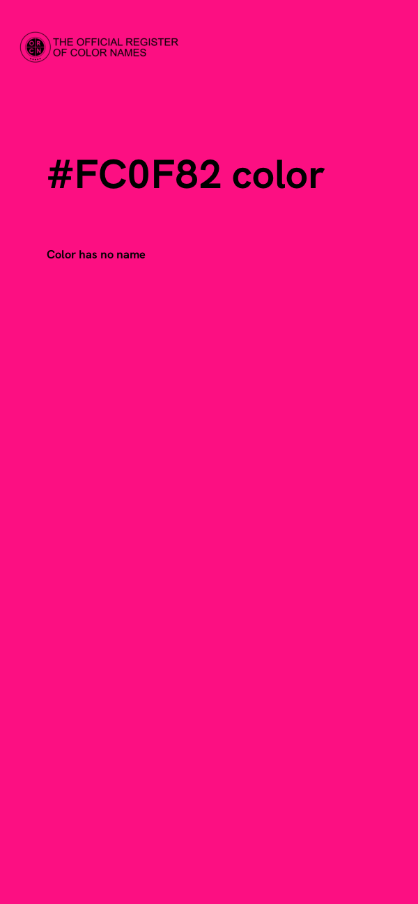 #FC0F82 color image