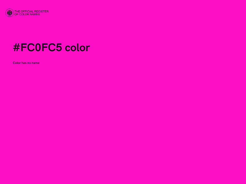 #FC0FC5 color image