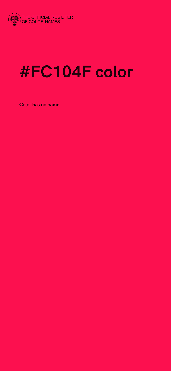 #FC104F color image