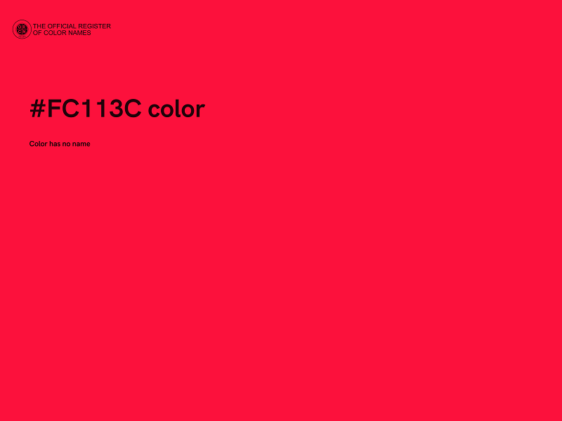 #FC113C color image