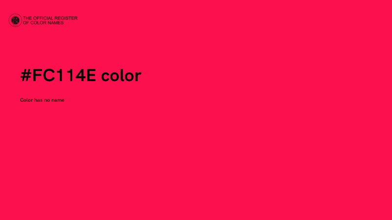 #FC114E color image