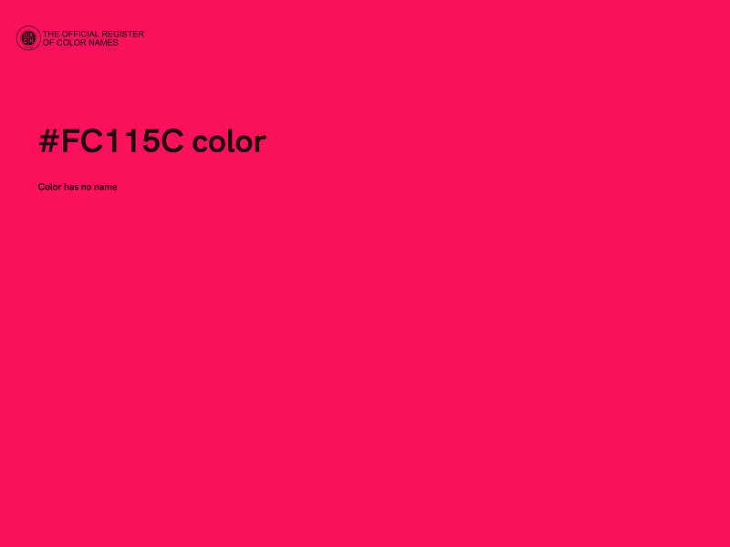 #FC115C color image