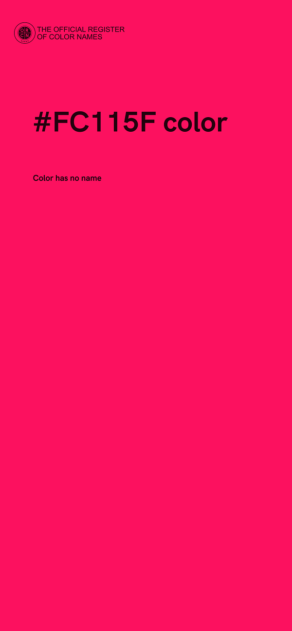#FC115F color image