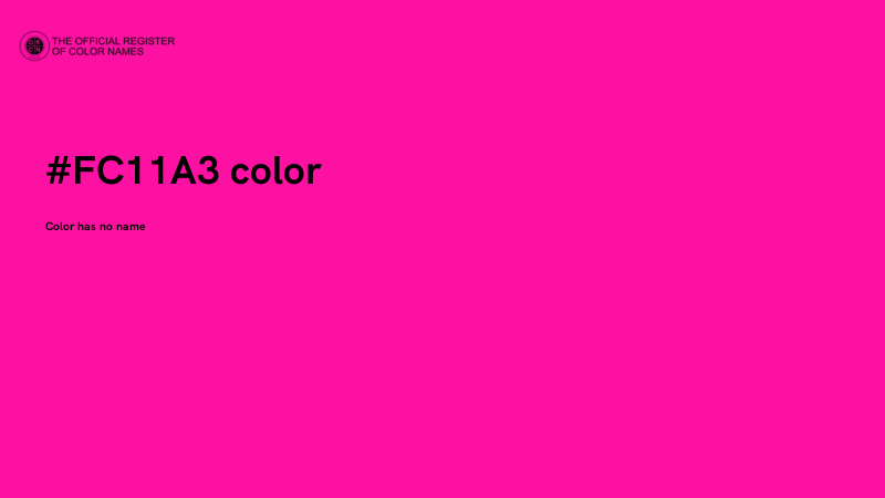 #FC11A3 color image