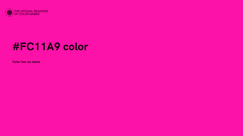 #FC11A9 color image