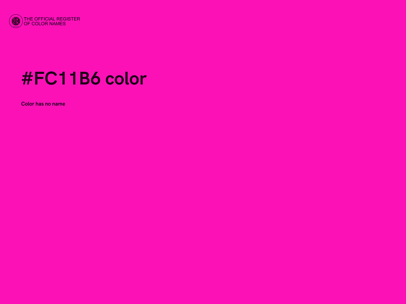 #FC11B6 color image