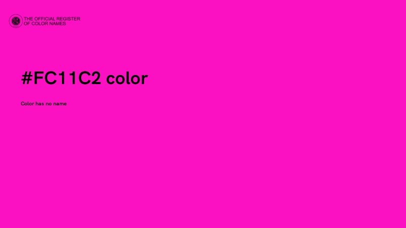 #FC11C2 color image
