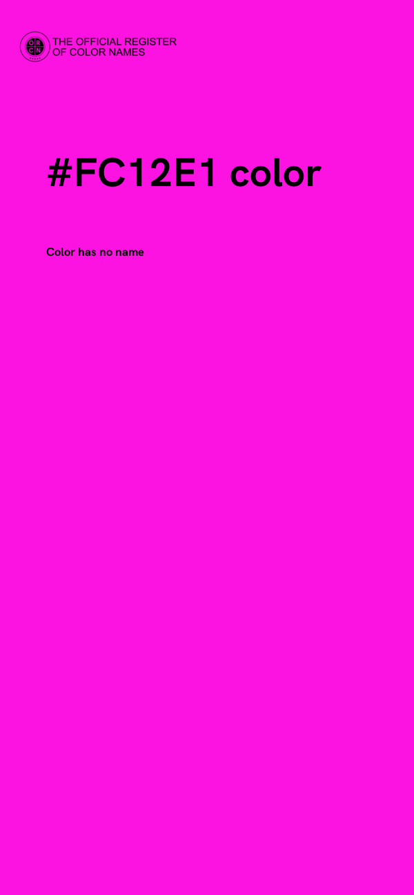 #FC12E1 color image